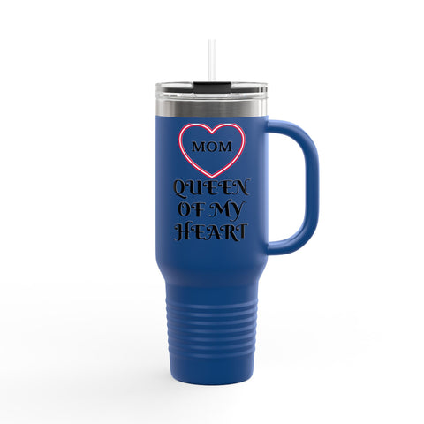 "Mom: Queen of My Heart" White Tumbler- Celebrating Mothers on this special Mother's Day