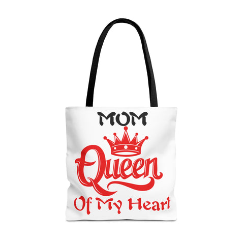 Mom Queen Tote Bag - White with Four Color Straps