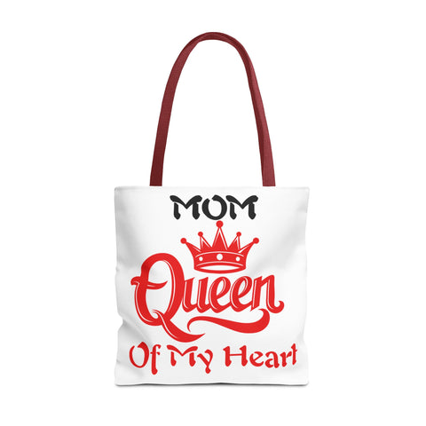 Mom Queen Tote Bag - White with Four Color Straps