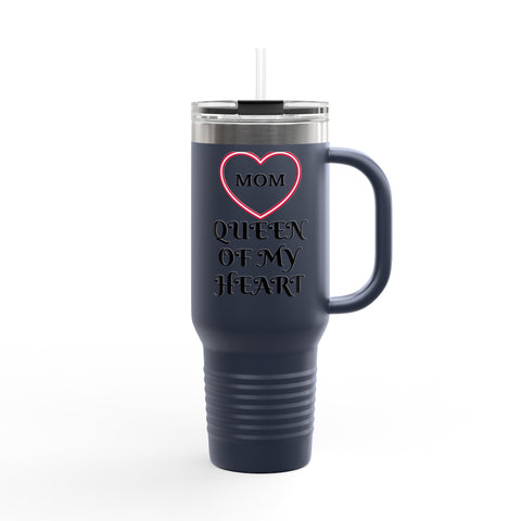 "Mom: Queen of My Heart" White Tumbler- Celebrating Mothers on this special Mother's Day