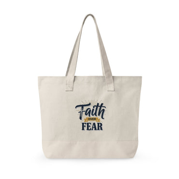 Zippered Canvas Tote