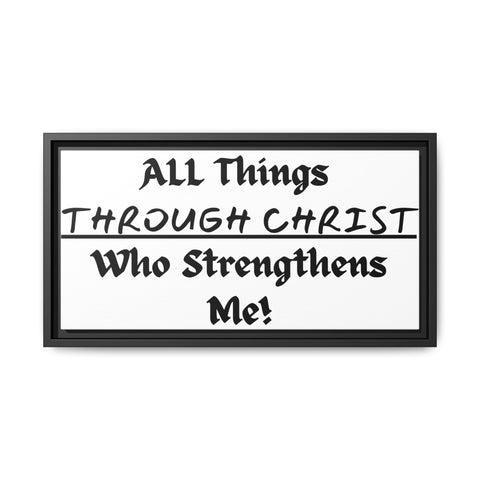 Faith Based Wall Art:  Can Do All Things Through Christ