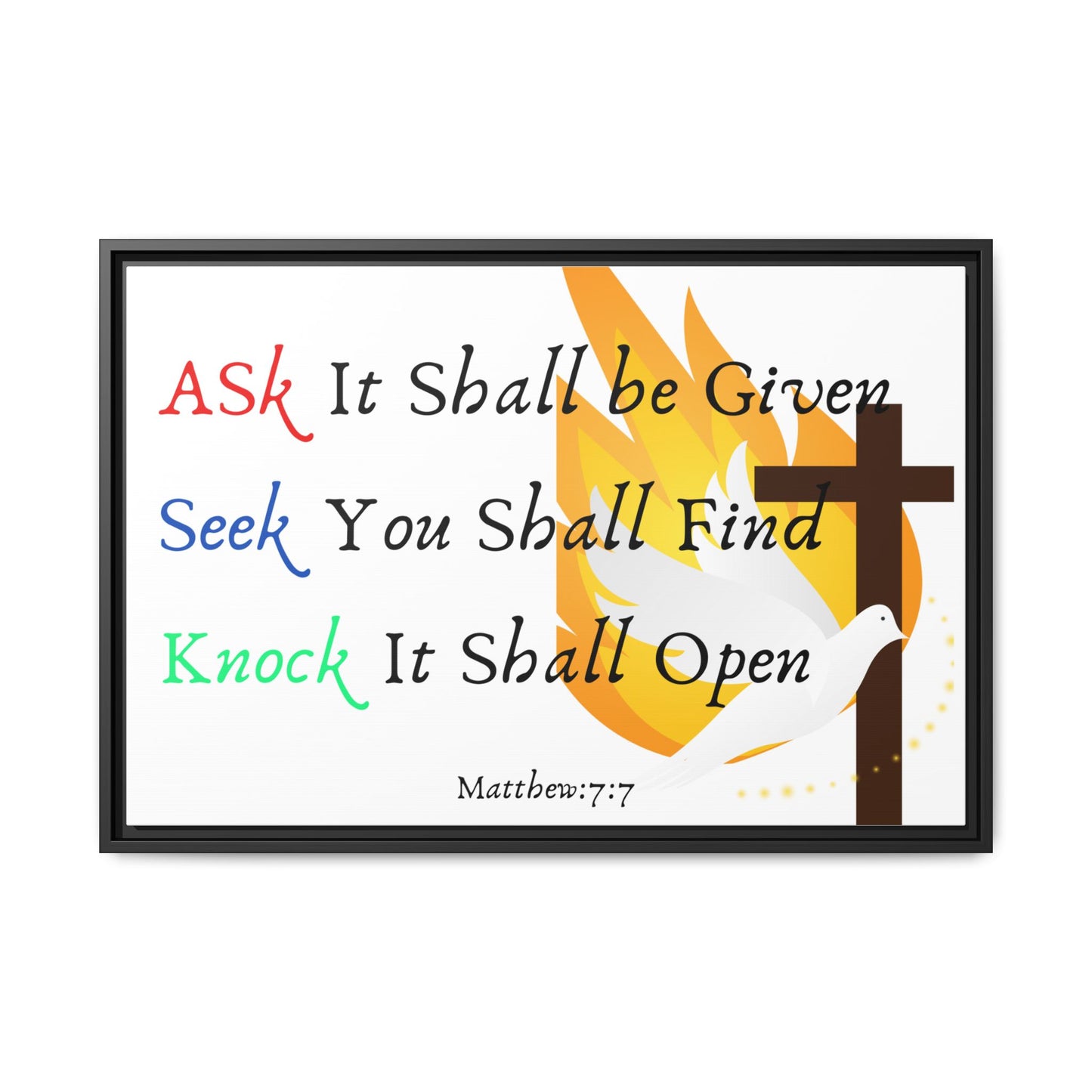 Faith Based Wall Art: Ask, Seek and Knock