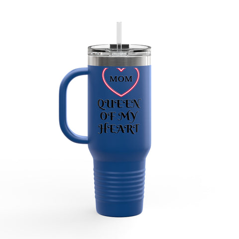 "Mom: Queen of My Heart" White Tumbler- Celebrating Mothers on this special Mother's Day