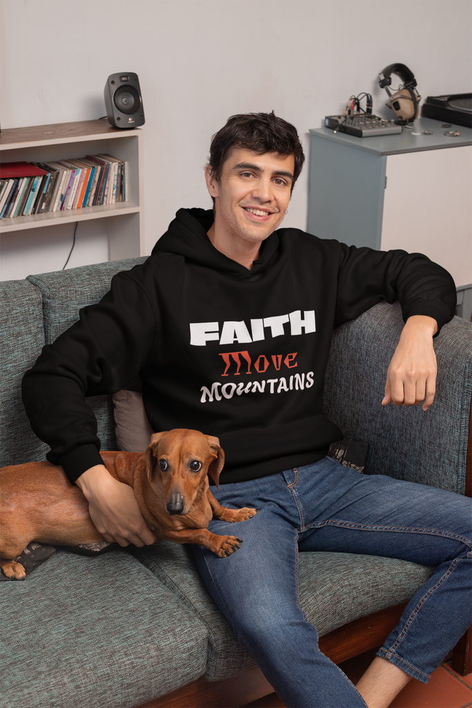 Faith Hooded Move Mountains Sweatshirt (Unisex)
