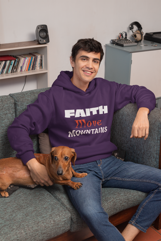 Faith Hooded Move Mountains Sweatshirt (Unisex)