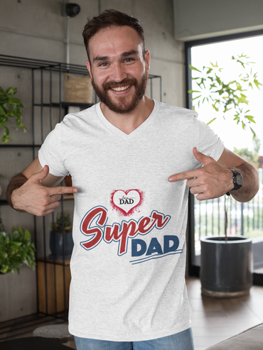 Super Dad T-Shirt — Heart 'Dad' Graphic Father's Day Tee