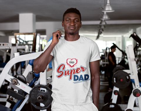 Super Dad T-Shirt — Heart 'Dad' Graphic Father's Day Tee