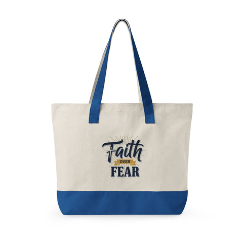 Zippered Canvas Tote