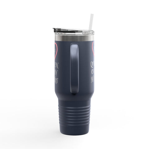 "Mom: Queen of My Heart" White Tumbler- Celebrating Mothers on this special Mother's Day