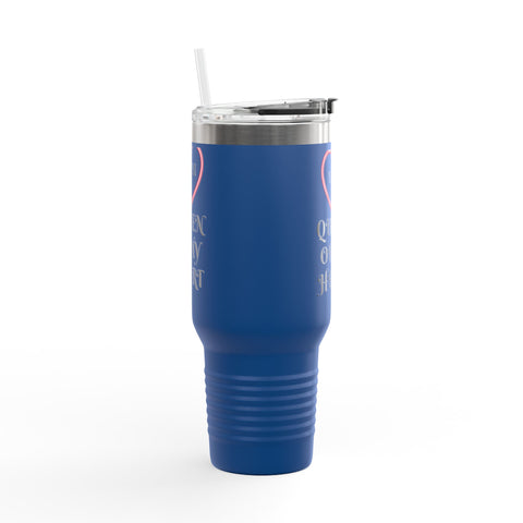 "Mom: Queen of My Heart" White Tumbler- Celebrating Mothers on this special Mother's Day