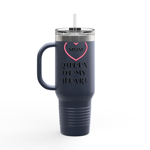 "Mom: Queen of My Heart" White Tumbler- Celebrating Mothers on this special Mother's Day