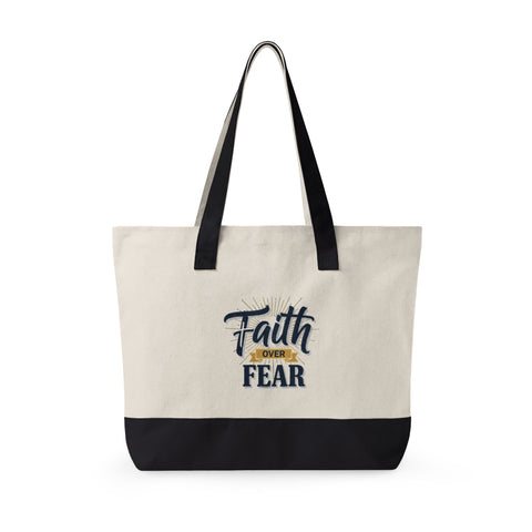 Zippered Canvas Tote