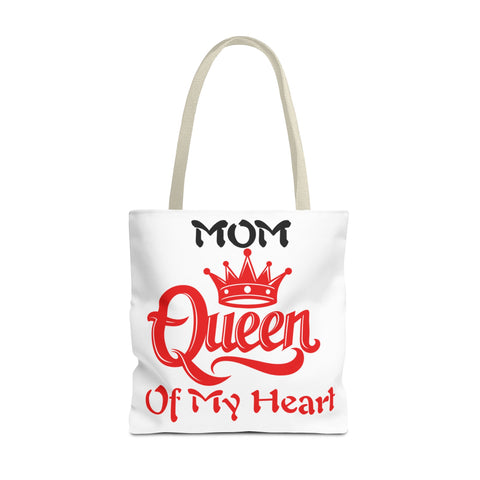 Mom Queen Tote Bag - White with Four Color Straps