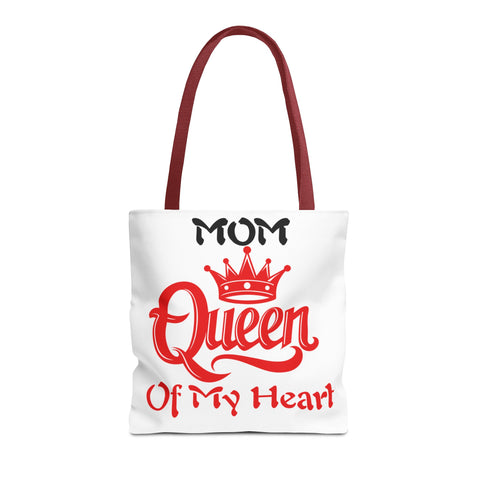 Mom Queen Tote Bag - White with Four Color Straps