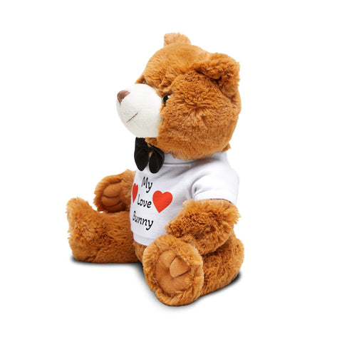 Plush Teddy Bear with 'My Love Bunny' — Cute Valentines Gift