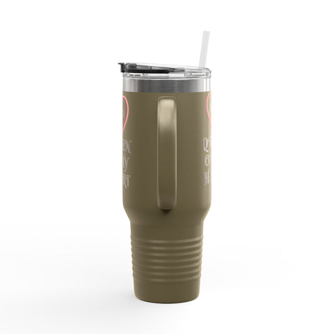 "Mom: Queen of My Heart" White Tumbler- Celebrating Mothers on this special Mother's Day