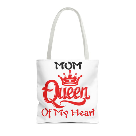Mom Queen Tote Bag - White with Four Color Straps