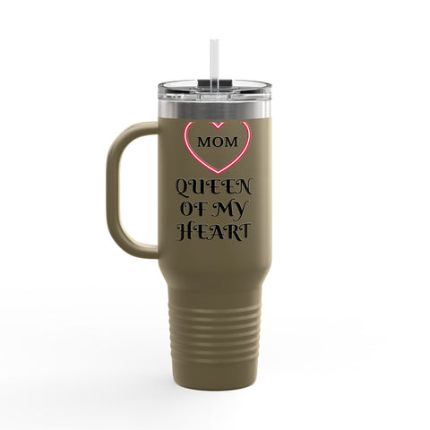"Mom: Queen of My Heart" White Tumbler- Celebrating Mothers on this special Mother's Day