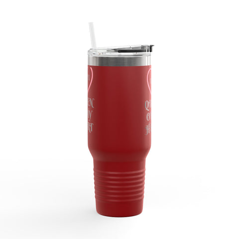 "Mom: Queen of My Heart" White Tumbler- Celebrating Mothers on this special Mother's Day