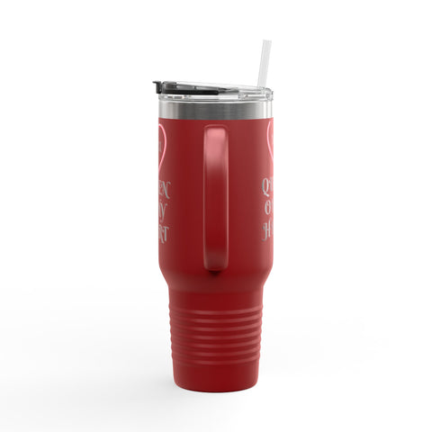 "Mom: Queen of My Heart" White Tumbler- Celebrating Mothers on this special Mother's Day